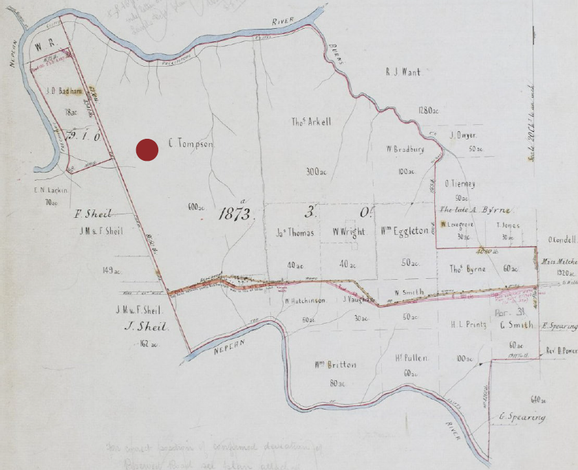 1873 map of the district